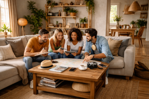 Como dividir tarefas ao viajar com amigos?