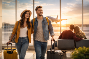 Como o horário de saída influencia o humor da viagem?