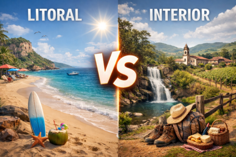 Diferenças entre viajar para litoral e interior
